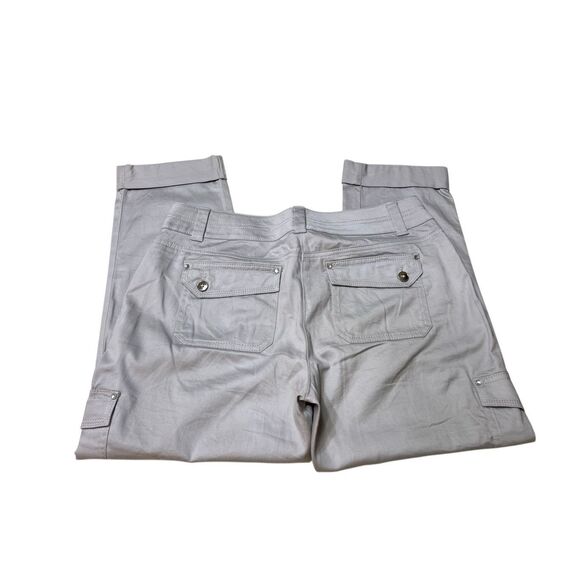 White House Black Market Pants - White House Black Market Women's Crop Leg Cotton Blend Cargo Pants Gray Size 6